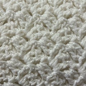 Hand Crocheted Granny Baby Blanket Afghan Christening Blessing 33X33” Pure White